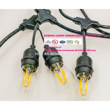 SL-15 string light globe g40 con cable de alimentación certificado UL y enchufe LED BOMBILLAS